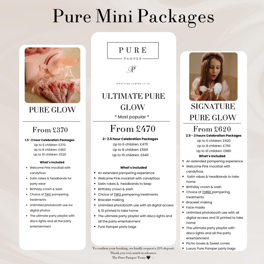 Pure Mini Packages flyer